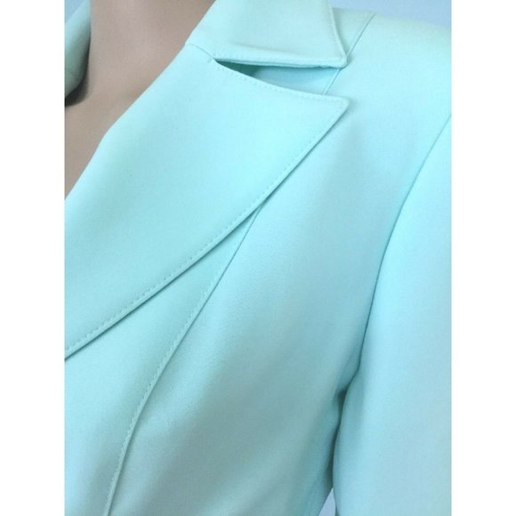 NWT Authentic Unique Valentino Light Aqua Blue Jacket Blazer French IT 36 US 2 4 - Picture 6 of 11